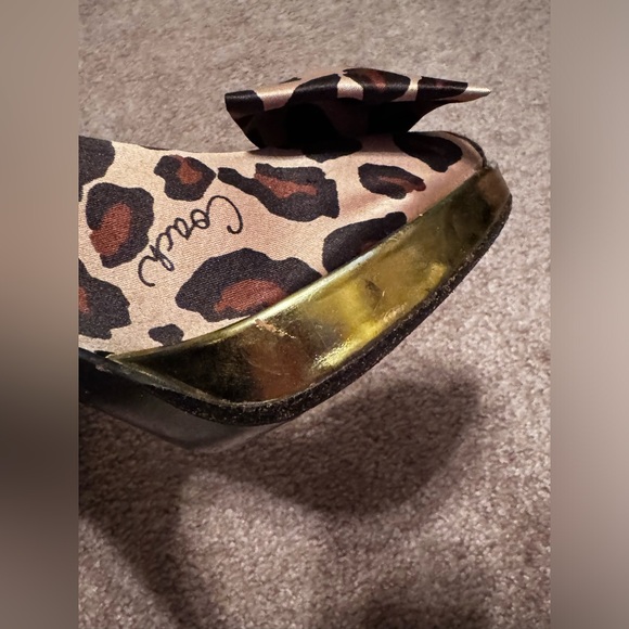 Coach Daisy Leopard Print Peep-Toe Heels✨VTG - Picture 8 of 16